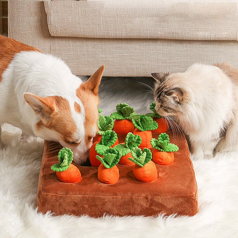 Pet Carrot Plush Vegetable Chew Toy