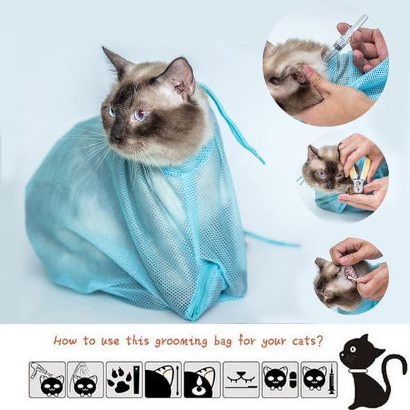 Adjustable Multifunctional Soft Cat Grooming Bag