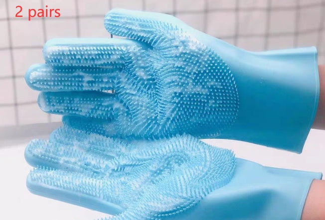 Pet Silicone Grooming Gloves