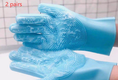 Pet Silicone Grooming Gloves