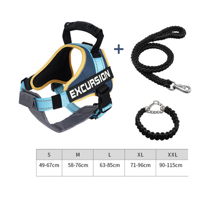 Hiker Dog Vest Type Chest Harness Leash